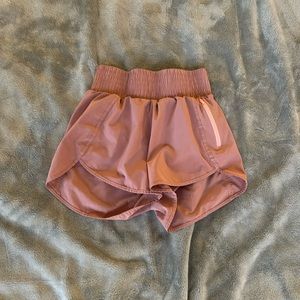 High waisted athletic shorts